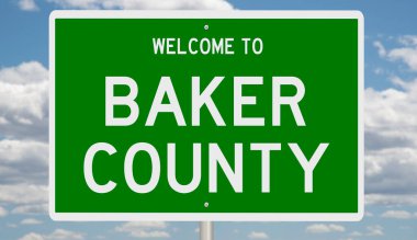 İşaretli yeşil 3D otoyol