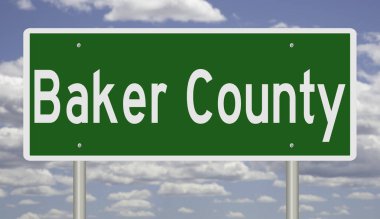 İşaretli yeşil 3D otoyol