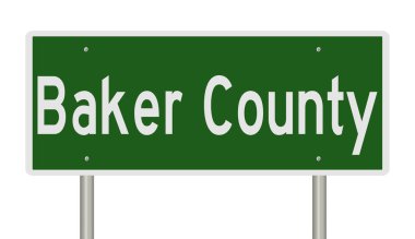 İşaretli yeşil 3D otoyol