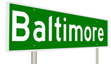 İşaretli yeşil 3D otoyol