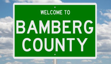 İşaretli yeşil 3D otoyol