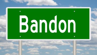 İşaretli yeşil 3D otoyol