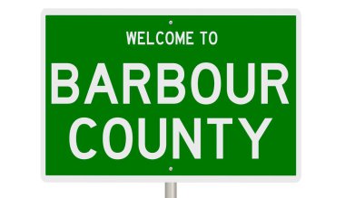 İşaretli yeşil 3D otoyol