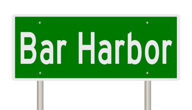 İşaretli yeşil 3D otoyol