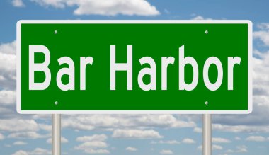 İşaretli yeşil 3D otoyol