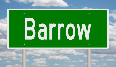 İşaretli yeşil 3D otoyol