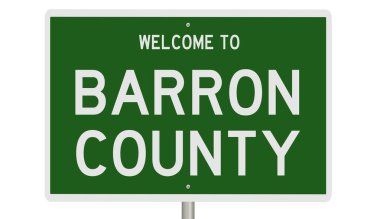 İşaretli yeşil 3D otoyol