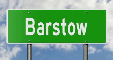 İşaretli yeşil 3D otoyol