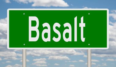 İşaretli yeşil 3D otoyol