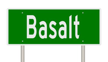 İşaretli yeşil 3D otoyol