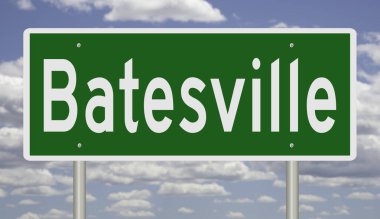 İşaretli yeşil 3D otoyol