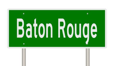 İşaretli yeşil 3D otoyol