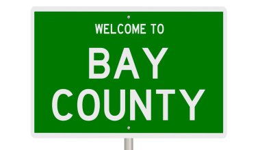 İşaretli yeşil 3D otoyol