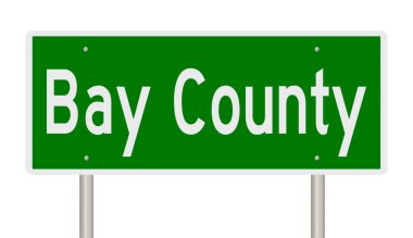 İşaretli yeşil 3D otoyol