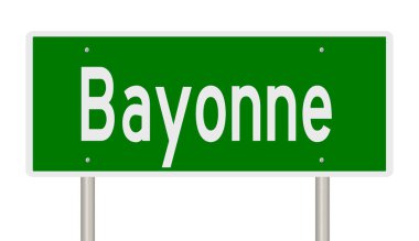 İşaretli yeşil 3D otoyol