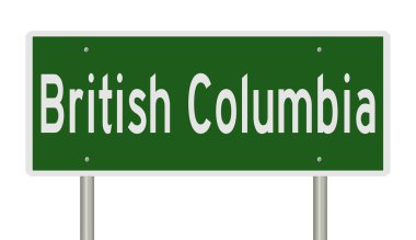 İşaretli yeşil 3D otoyol