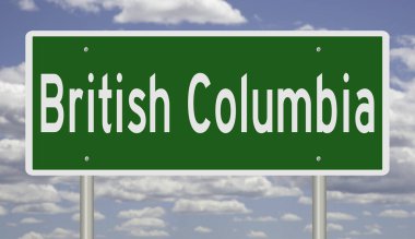 İşaretli yeşil 3D otoyol