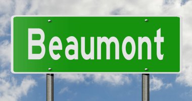 İşaretli yeşil 3D otoyol