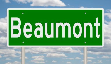 İşaretli yeşil 3D otoyol