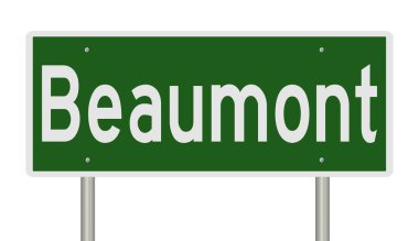 İşaretli yeşil 3D otoyol