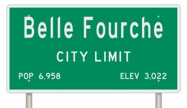 İşaretli yeşil 3D otoyol