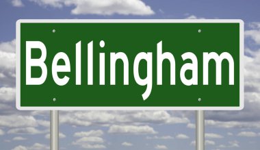 İşaretli yeşil 3D otoyol