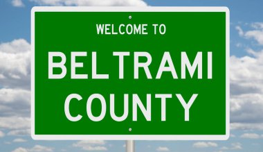 İşaretli yeşil 3D otoyol