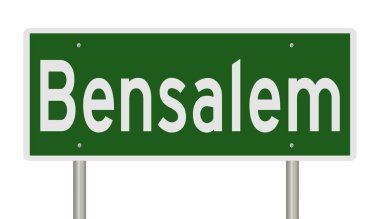 İşaretli yeşil 3D otoyol