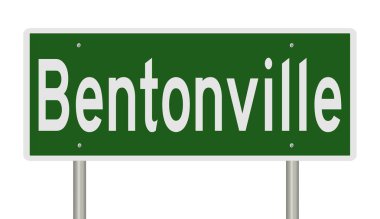 İşaretli yeşil 3D otoyol