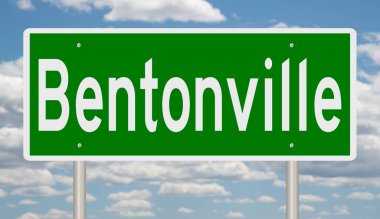 İşaretli yeşil 3D otoyol