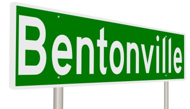 İşaretli yeşil 3D otoyol