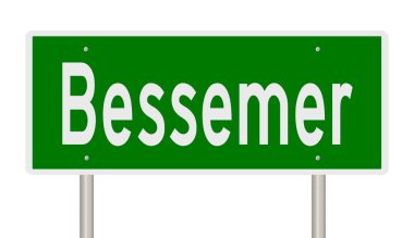 İşaretli yeşil 3D otoyol