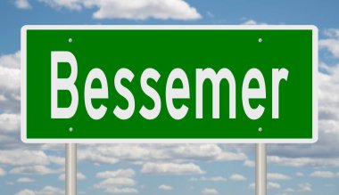 İşaretli yeşil 3D otoyol