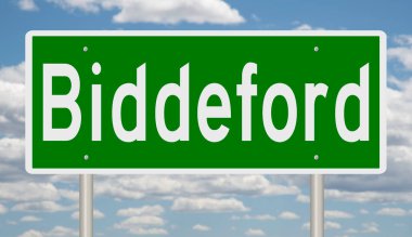 İşaretli yeşil 3D otoyol