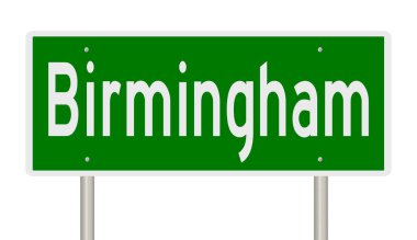 İşaretli yeşil 3D otoyol