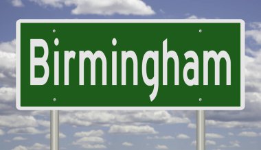 İşaretli yeşil 3D otoyol