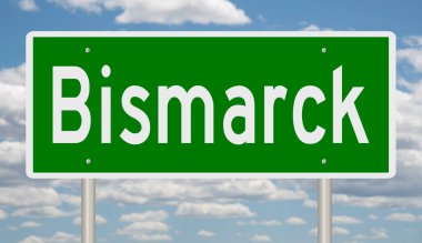 İşaretli yeşil 3D otoyol