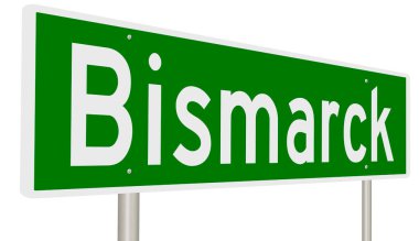 İşaretli yeşil 3D otoyol