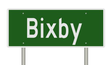 İşaretli yeşil 3D otoyol