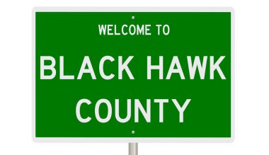 İşaretli yeşil 3D otoyol