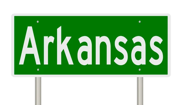 Зеленый Знак Арканзаса — стоковое фото