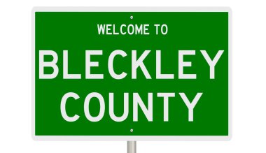 İşaretli yeşil 3D otoyol