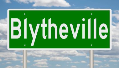 İşaretli yeşil 3D otoyol