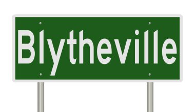 İşaretli yeşil 3D otoyol