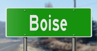 İşaretli yeşil 3D otoyol