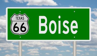 İşaretli yeşil 3D otoyol