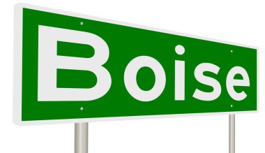 İşaretli yeşil 3D otoyol