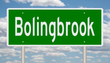 İşaretli yeşil 3D otoyol