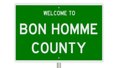 İşaretli yeşil 3D otoyol