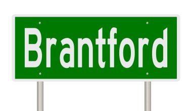 İşaretli yeşil 3D otoyol